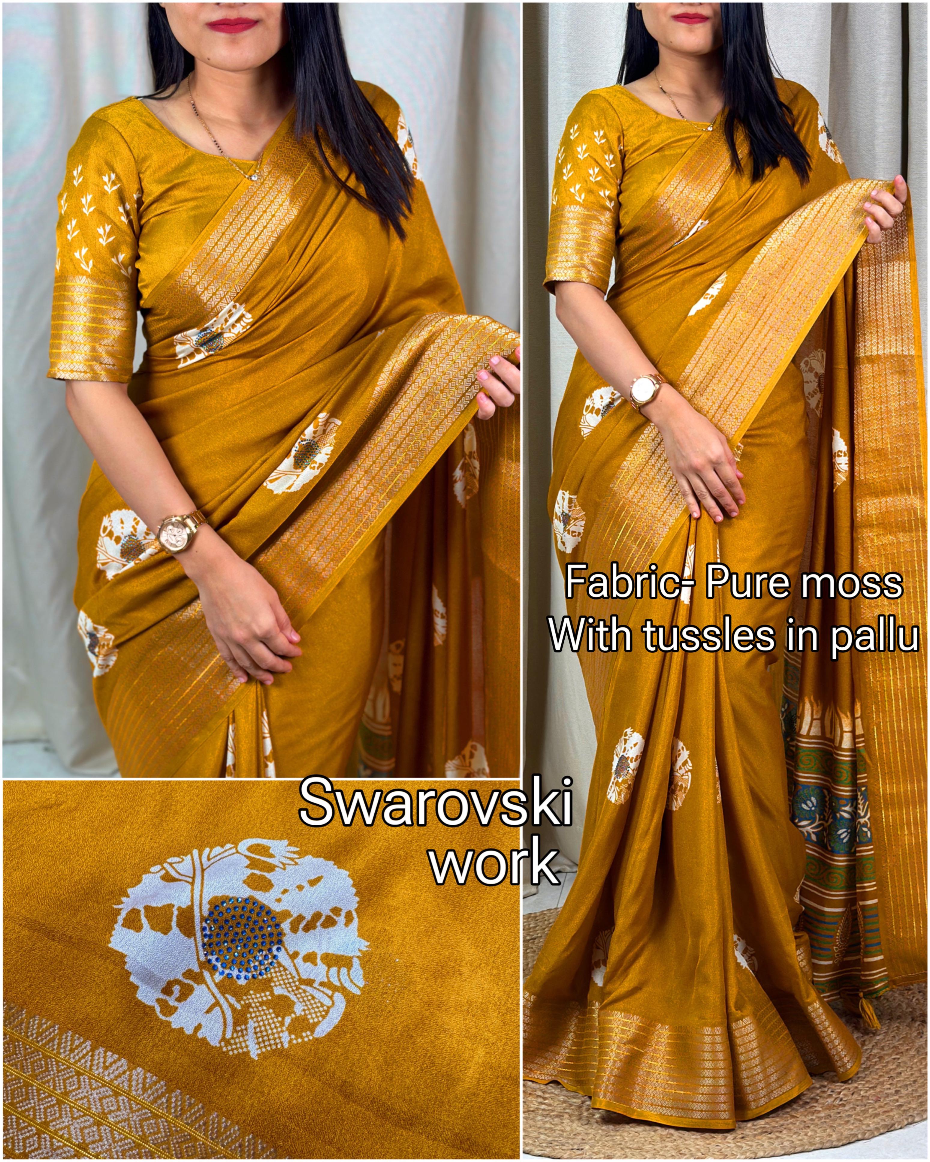 dimond-work-saree